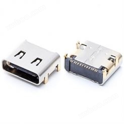 USB Type-C 母座 连接器  板上 90度 14PIN 贴片四脚脚距4.5 L=7.2