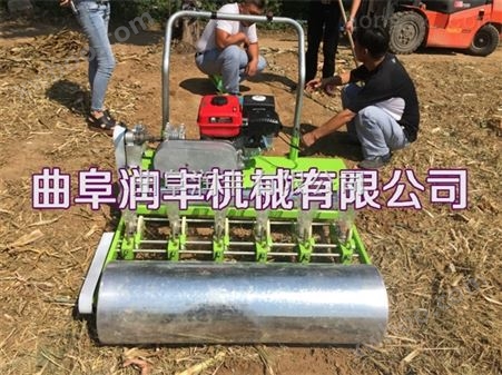 香菜种子播种机 手推四行播种机 菜花种植汽油播种机