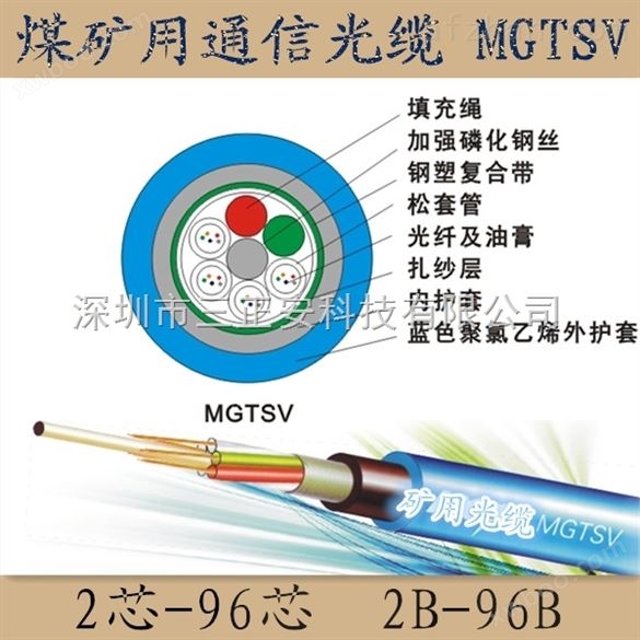 MGTSV-4B MGTSV-8B 矿用光缆 煤矿用阻燃通信光缆